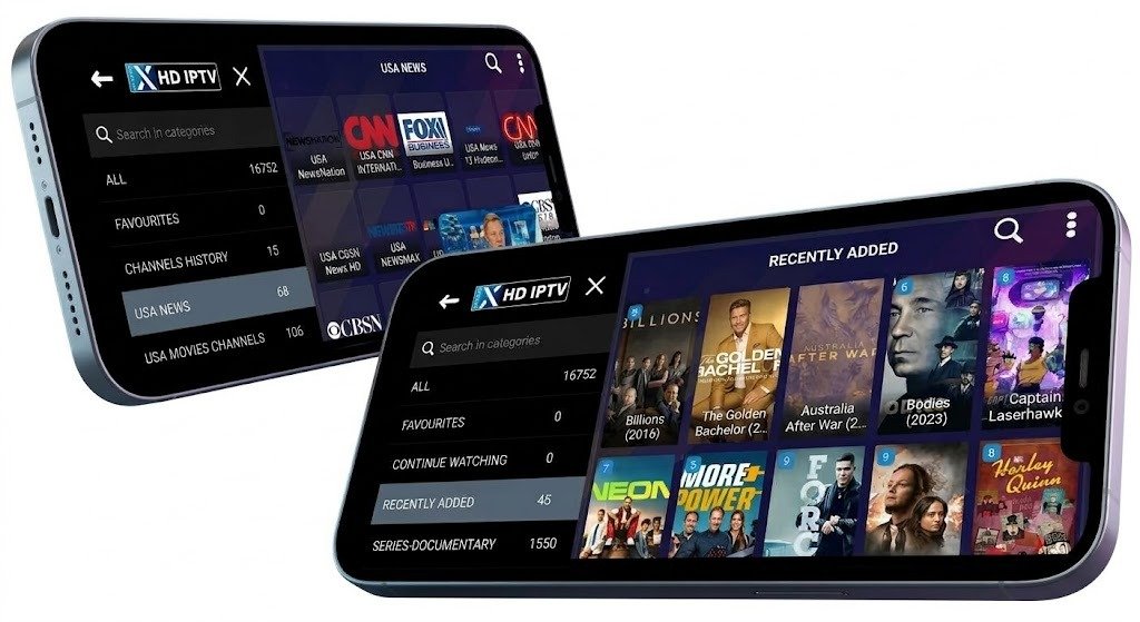 Xtreme HD IPTV app on smartphones
